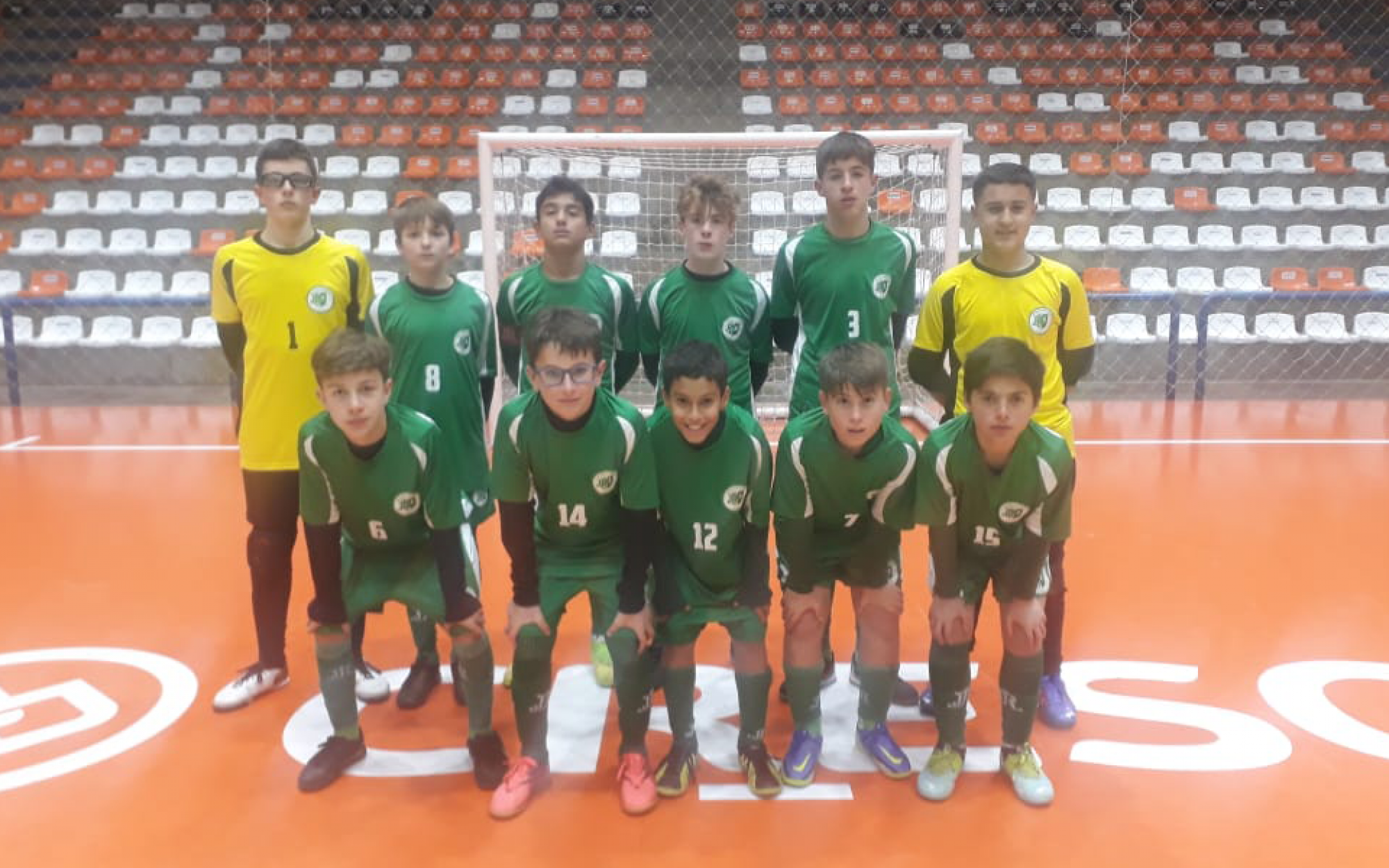 Reportagem no futsal Sub-13, no dia 12 de maio. 